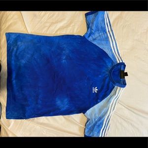 BLUE ADIDAS HUF T SHIRT